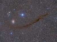 Темная туманность NGC 4372 в созвездии Муха